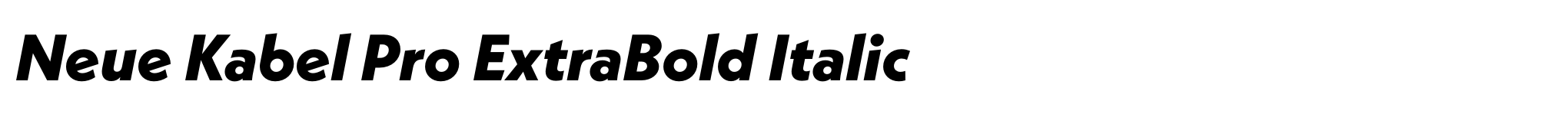 Neue Kabel Pro ExtraBold Italic image